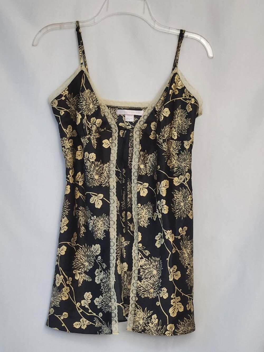 Victoria's Secret Chemise Vest Tie Front Floral Size S